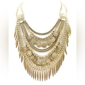 Gold Multi-Layer Statement Necklace - Women Jewelry Necklaces